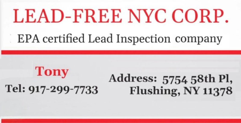 Looking for a lead inspector? Contact Lead-Free NYC Corp!
