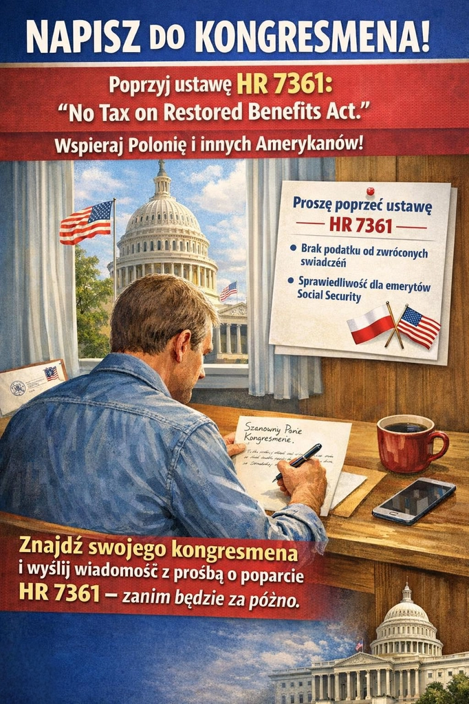 Wesprzyj Ustawę HR 7361 - No Tax on Restored Benefits Act!