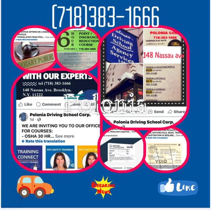 Polonia Driving School - Licensed Driving School in NY