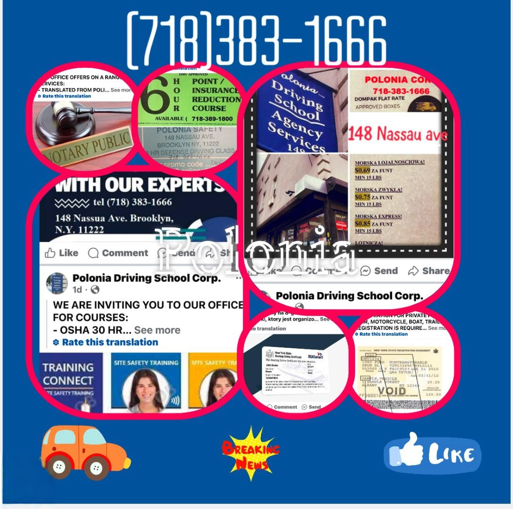 Polonia Driving School - Licencjonowana Szkoła Jazdy w NY