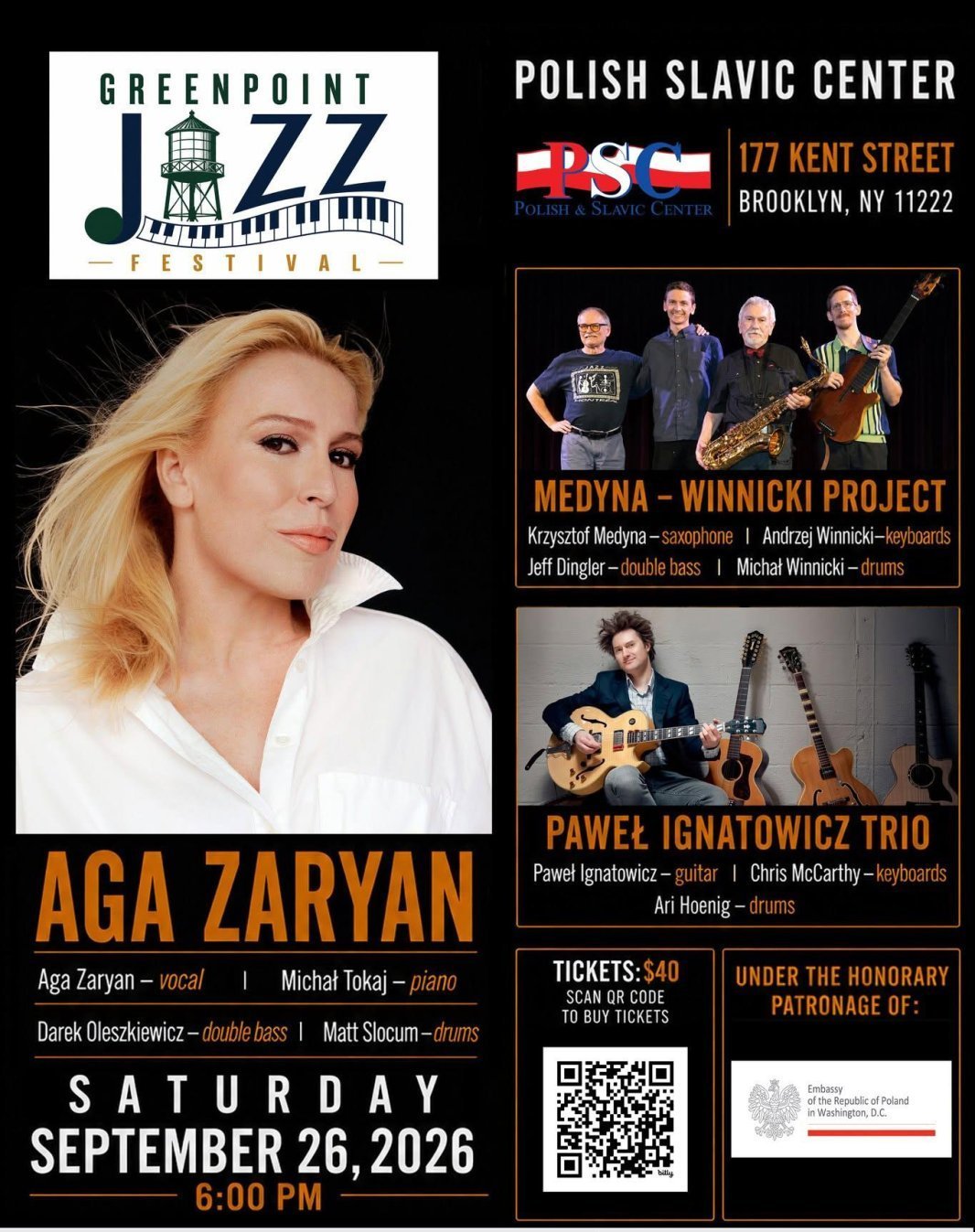 Aga Zaryan na Greenpoint Jazz Festival