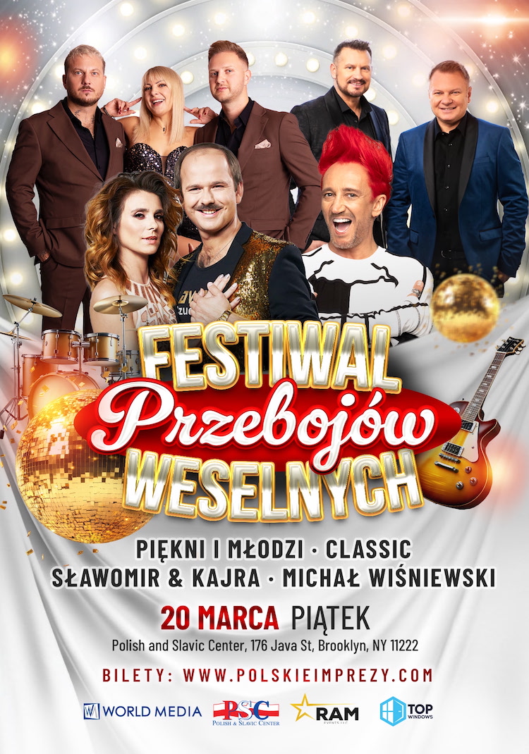 Piękni i Młodzi, Classic, Sławomir, Kajra i Michał Wiśniewski – Festiwal Weselnych Przebojów: piątek, 20 marca 2026, godz. 8PM, 176 Java Street
