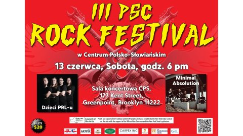 III PSC Rock Festival, 13 czerwca, godz. 6pm, 177 Kent St